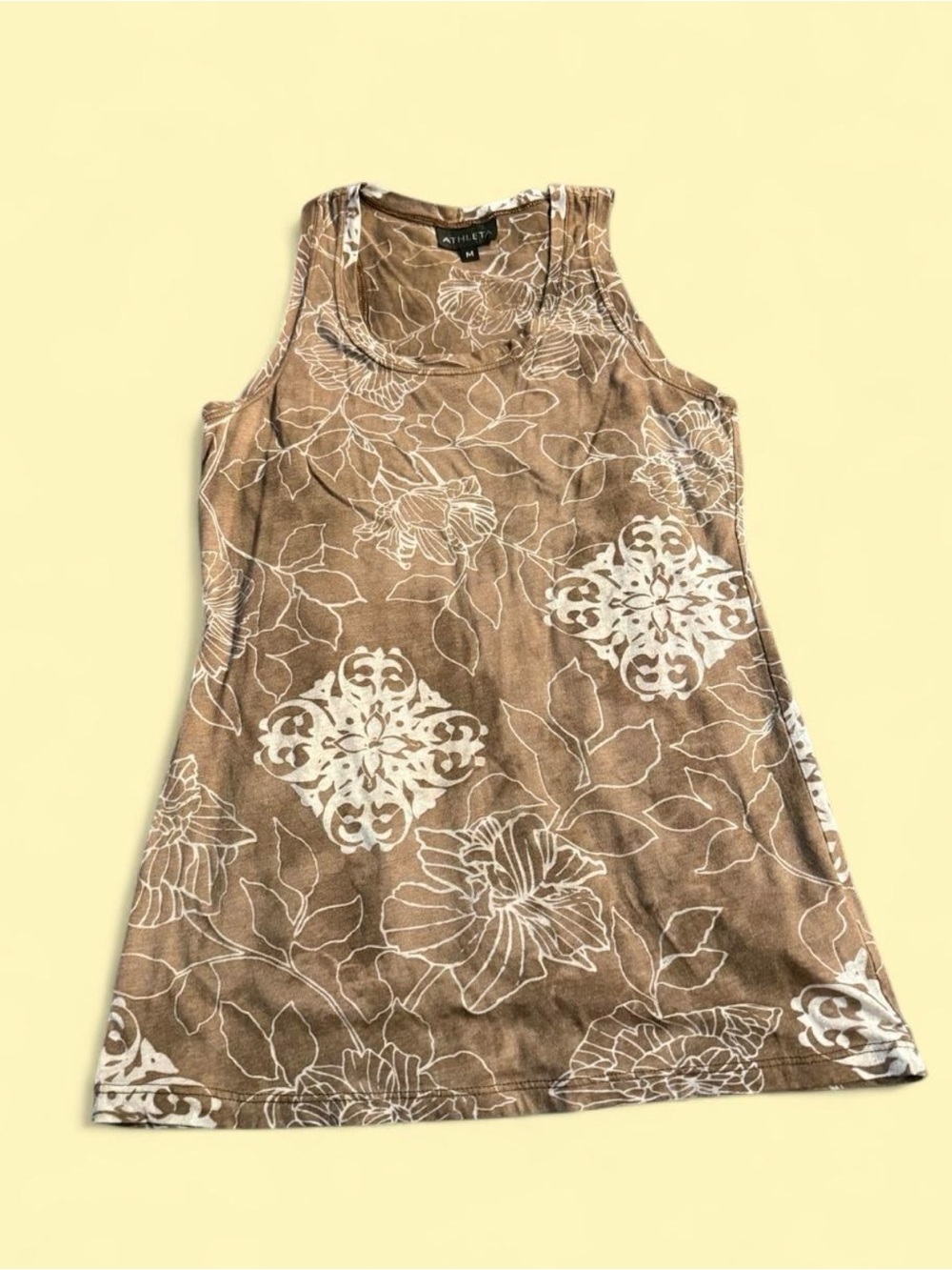 Athleta Floral Print Tank Top M (runs small)